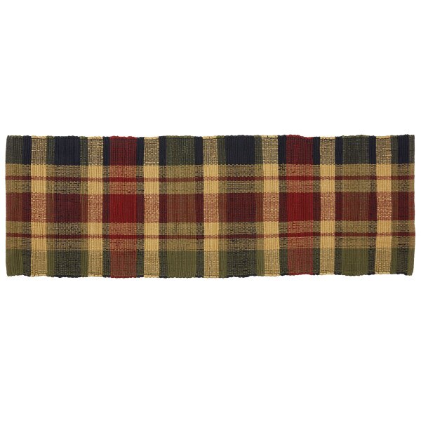Summit Plaid Rag Rug Runner 2' x 6' Park Designs